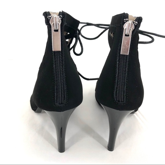 NWOT Vision Walk by Avon Black Lace Up Heels - Picture 6 of 12